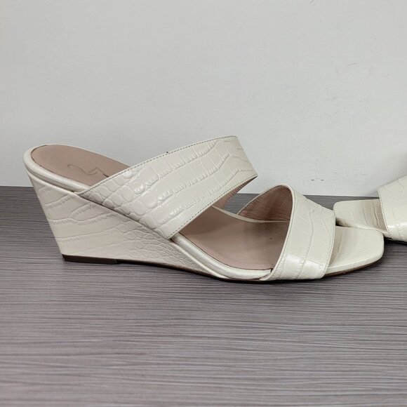 Naturalizer 27 Edit Venice Sandal, Ivory Croco Print Leather, Size 8 M / 38 - Picture 9 of 13